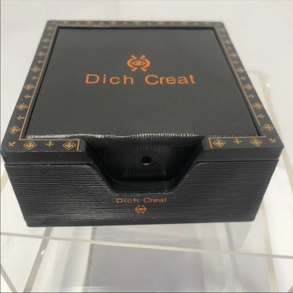 Dich Creat Cufflinks Stainless Steel Rhodium Emboss Tourbillon Men Cufflinks - Picture 10 of 10